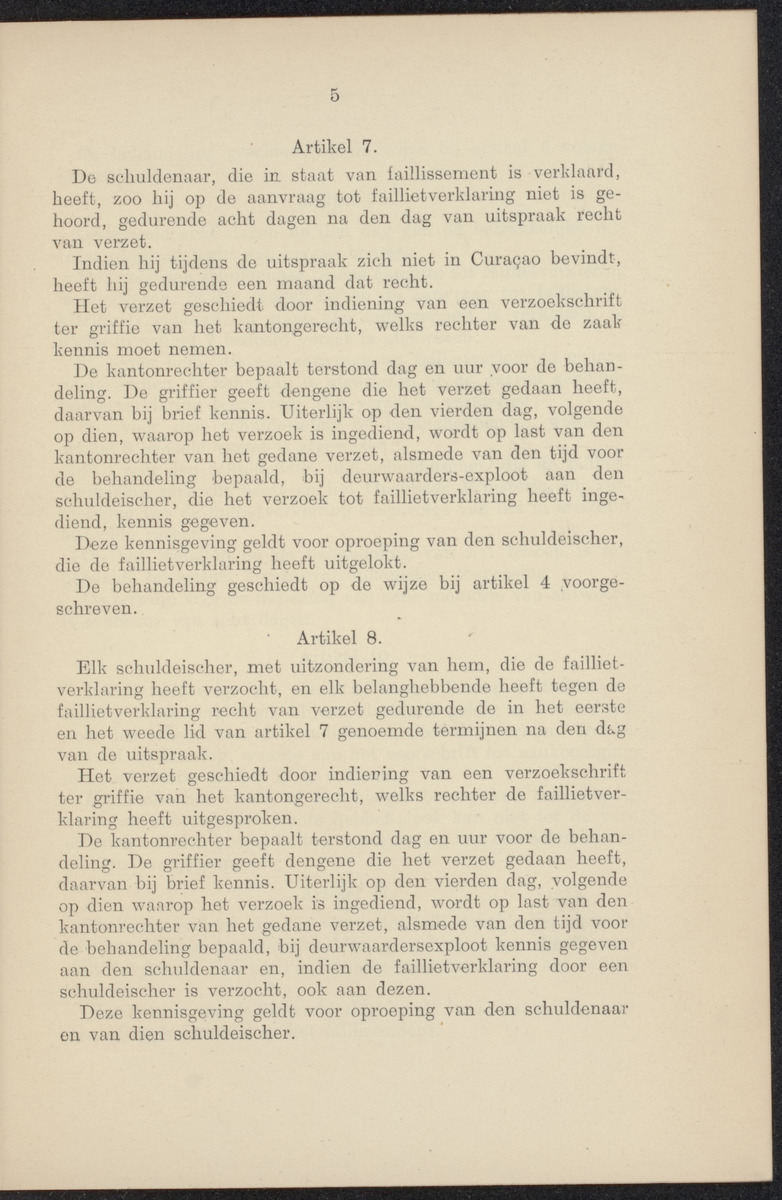 Vaststelling van het Curaçaosch Faillissementsbesluit 1931 - 
