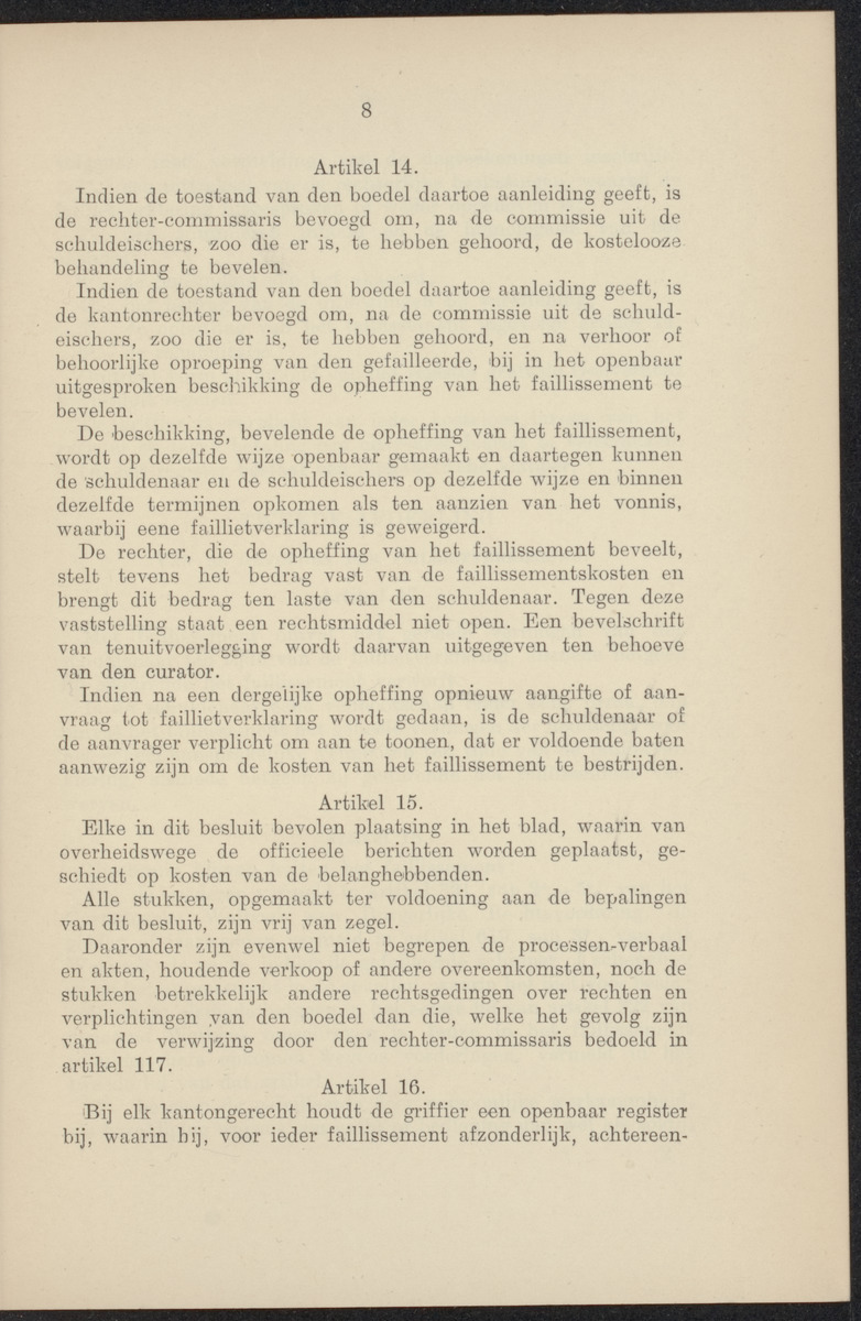 Vaststelling van het Curaçaosch Faillissementsbesluit 1931 - 