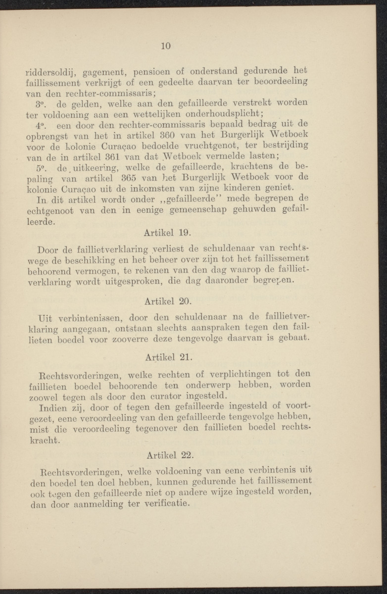 Vaststelling van het Curaçaosch Faillissementsbesluit 1931 - 