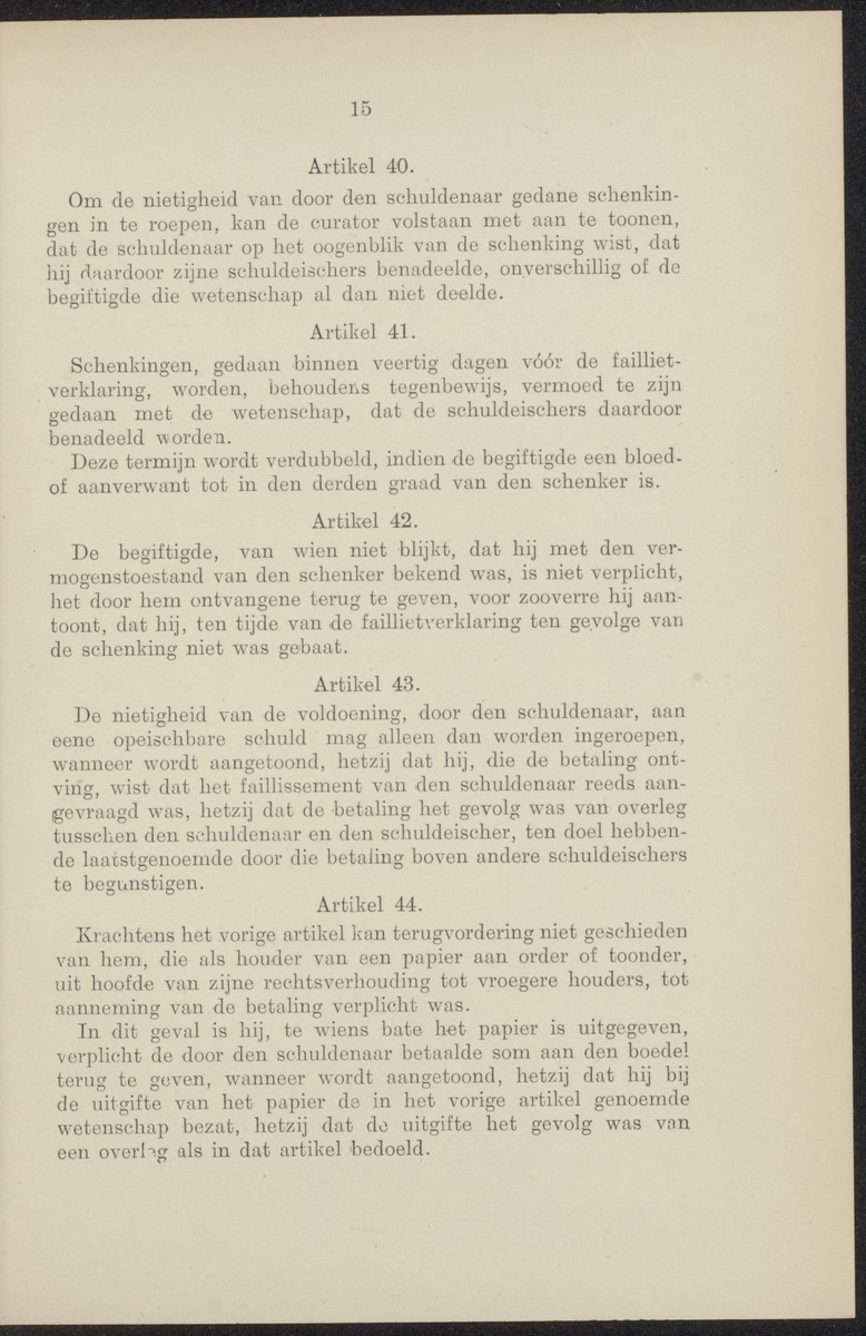 Vaststelling van het Curaçaosch Faillissementsbesluit 1931 - 