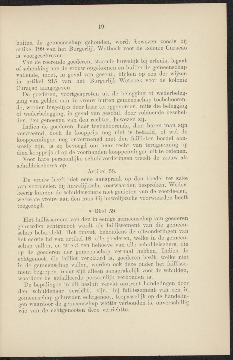 Vaststelling van het Curaçaosch Faillissementsbesluit 1931 - 