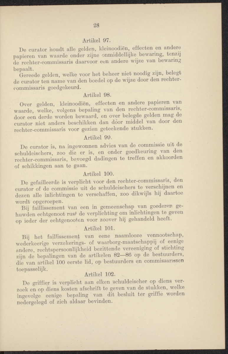 Vaststelling van het Curaçaosch Faillissementsbesluit 1931 - 