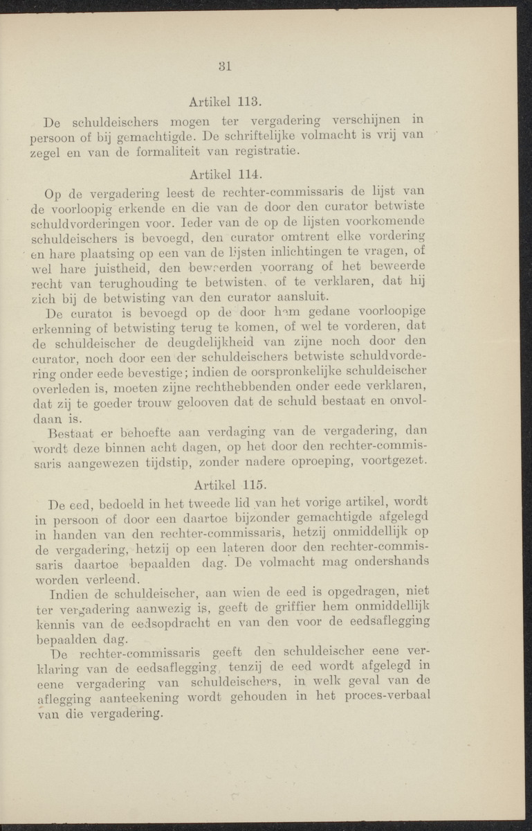 Vaststelling van het Curaçaosch Faillissementsbesluit 1931 - 