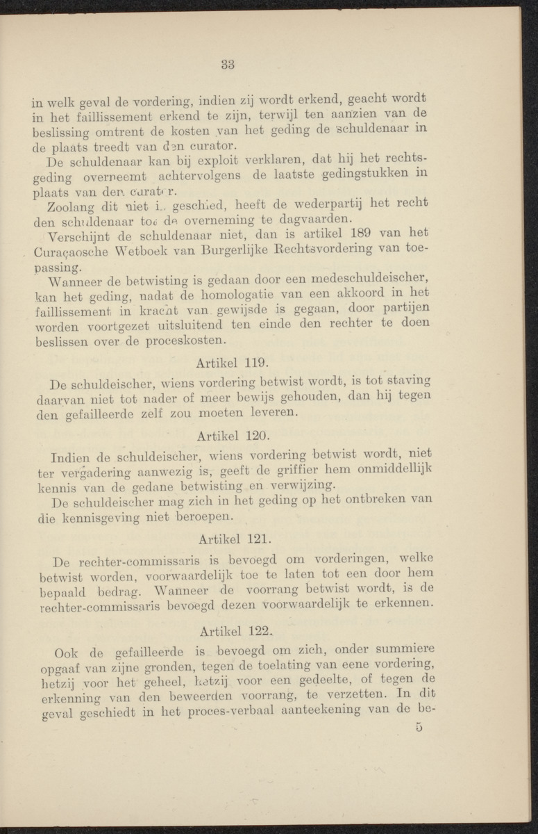 Vaststelling van het Curaçaosch Faillissementsbesluit 1931 - 