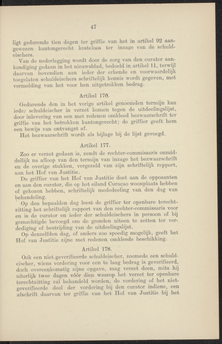 Vaststelling van het Curaçaosch Faillissementsbesluit 1931 - 