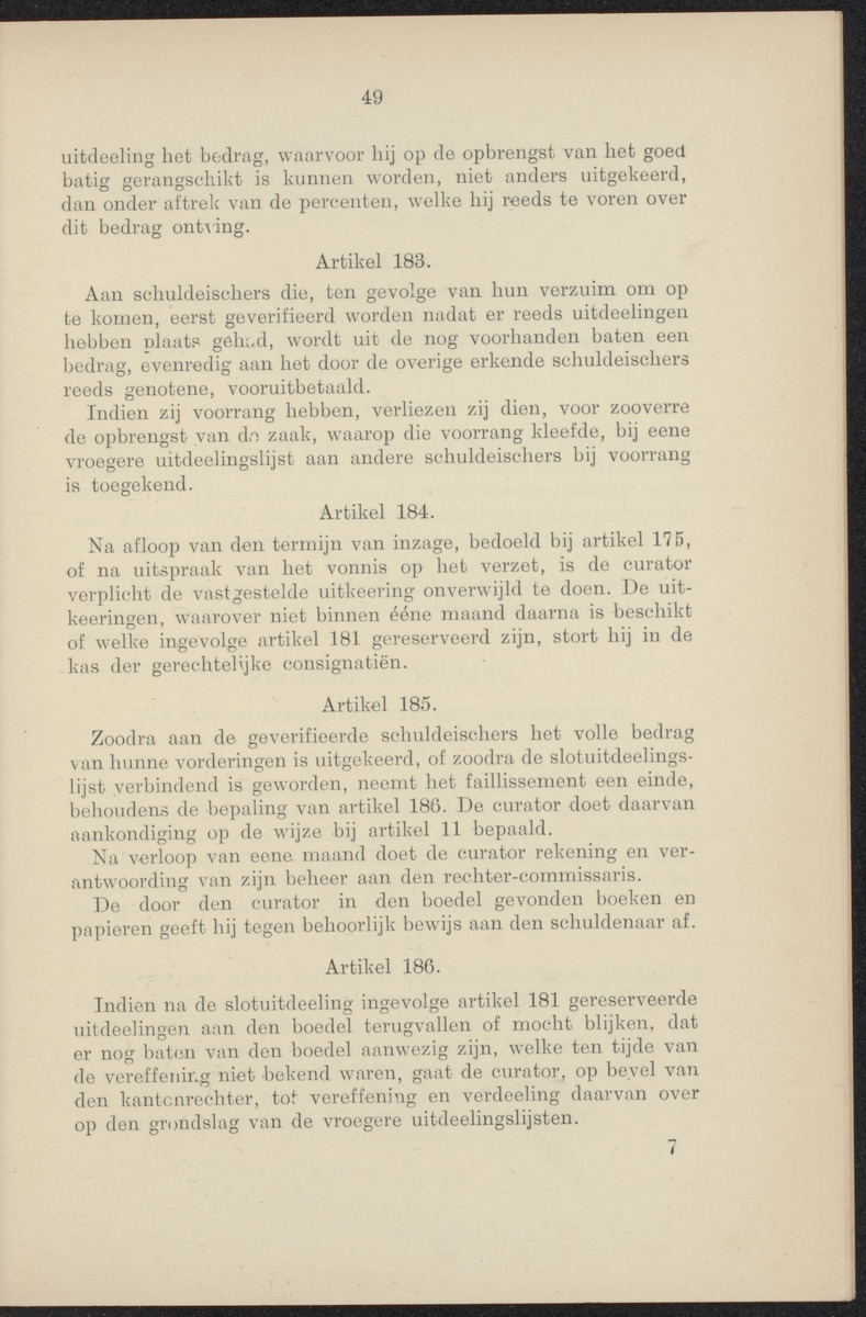 Vaststelling van het Curaçaosch Faillissementsbesluit 1931 - 
