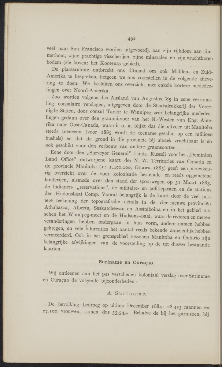 De Nederlandsche expeditie naar de West-Indische eilanden en Suriname 1884-1885 - 