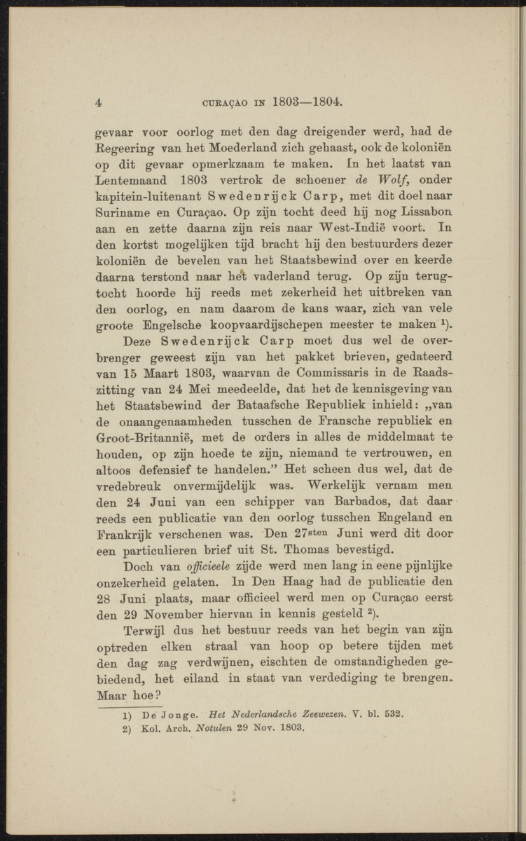[Curaçao in 1803-1804] - 