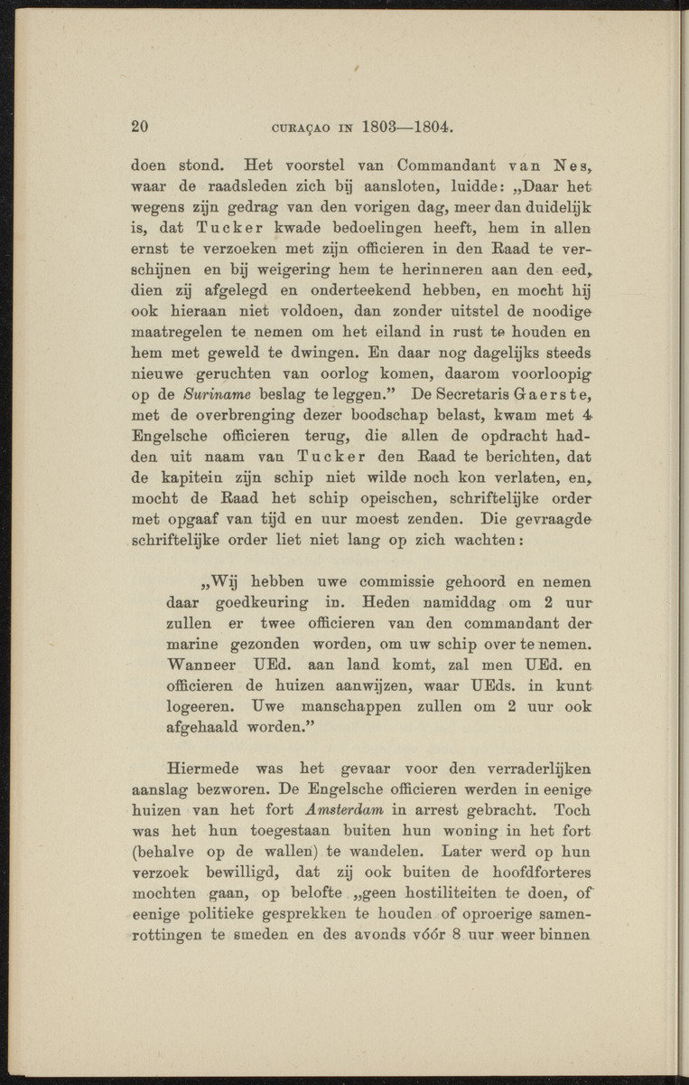 [Curaçao in 1803-1804] - 