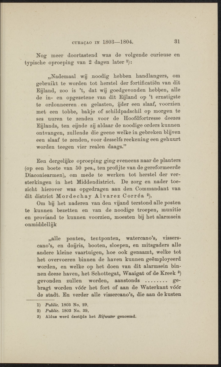 [Curaçao in 1803-1804] - 