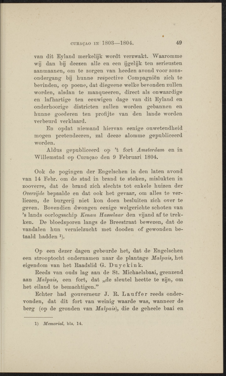 [Curaçao in 1803-1804] - 