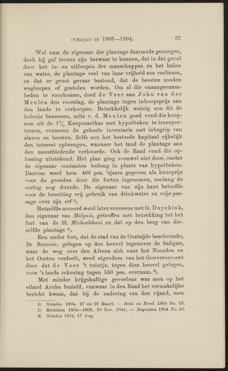 [Curaçao in 1803-1804] - 