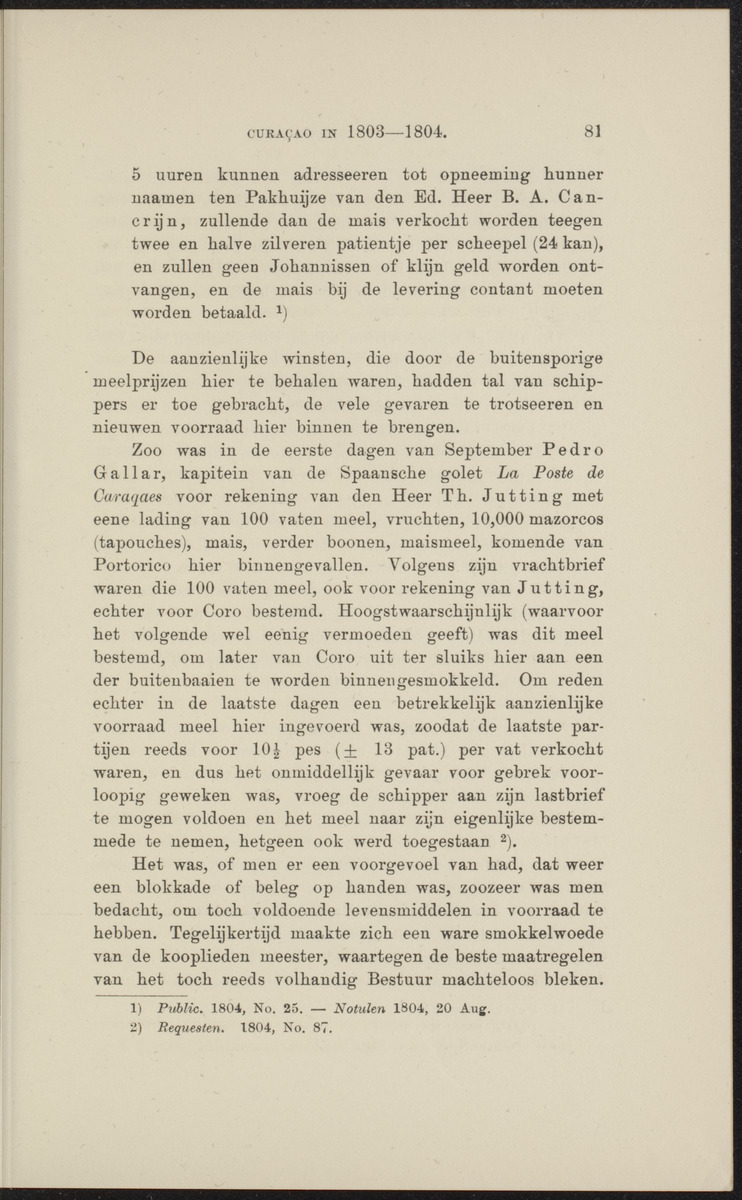 [Curaçao in 1803-1804] - 