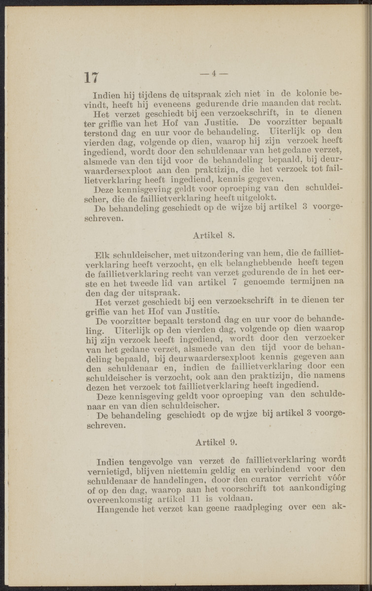 [Publicatie, waarbij afgekondigd wordt het Koninklijk besluit van den 16n. Mei 1914, no. 13, tot vaststelling van eene regeling van het faillissement en de surséance van betaling voor de kolonie Curaçao] - 