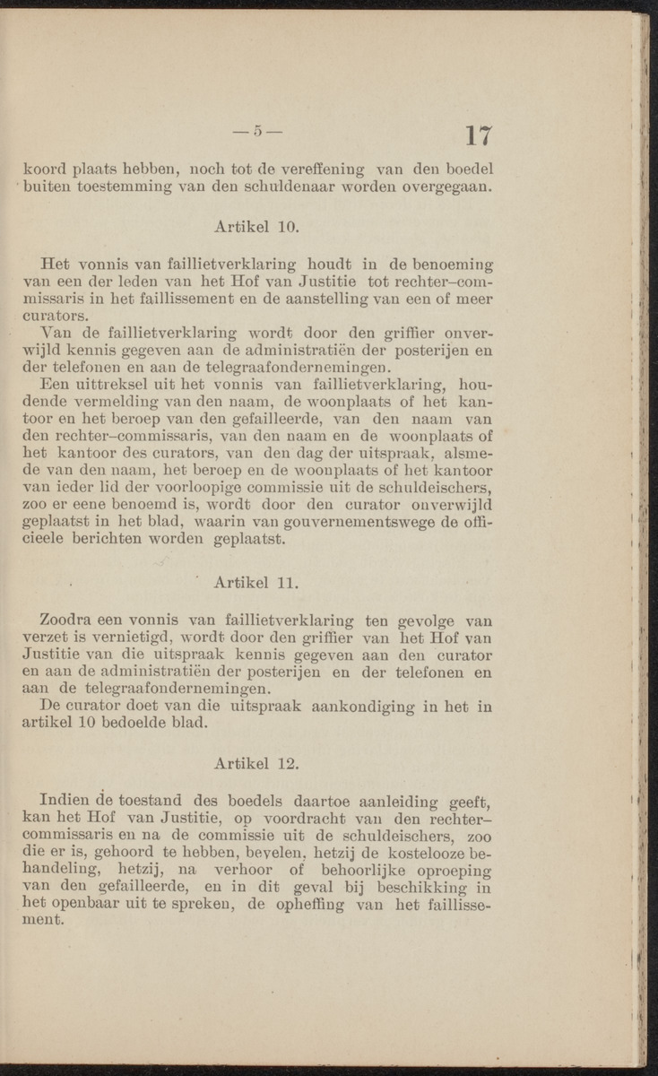 [Publicatie, waarbij afgekondigd wordt het Koninklijk besluit van den 16n. Mei 1914, no. 13, tot vaststelling van eene regeling van het faillissement en de surséance van betaling voor de kolonie Curaçao] - 