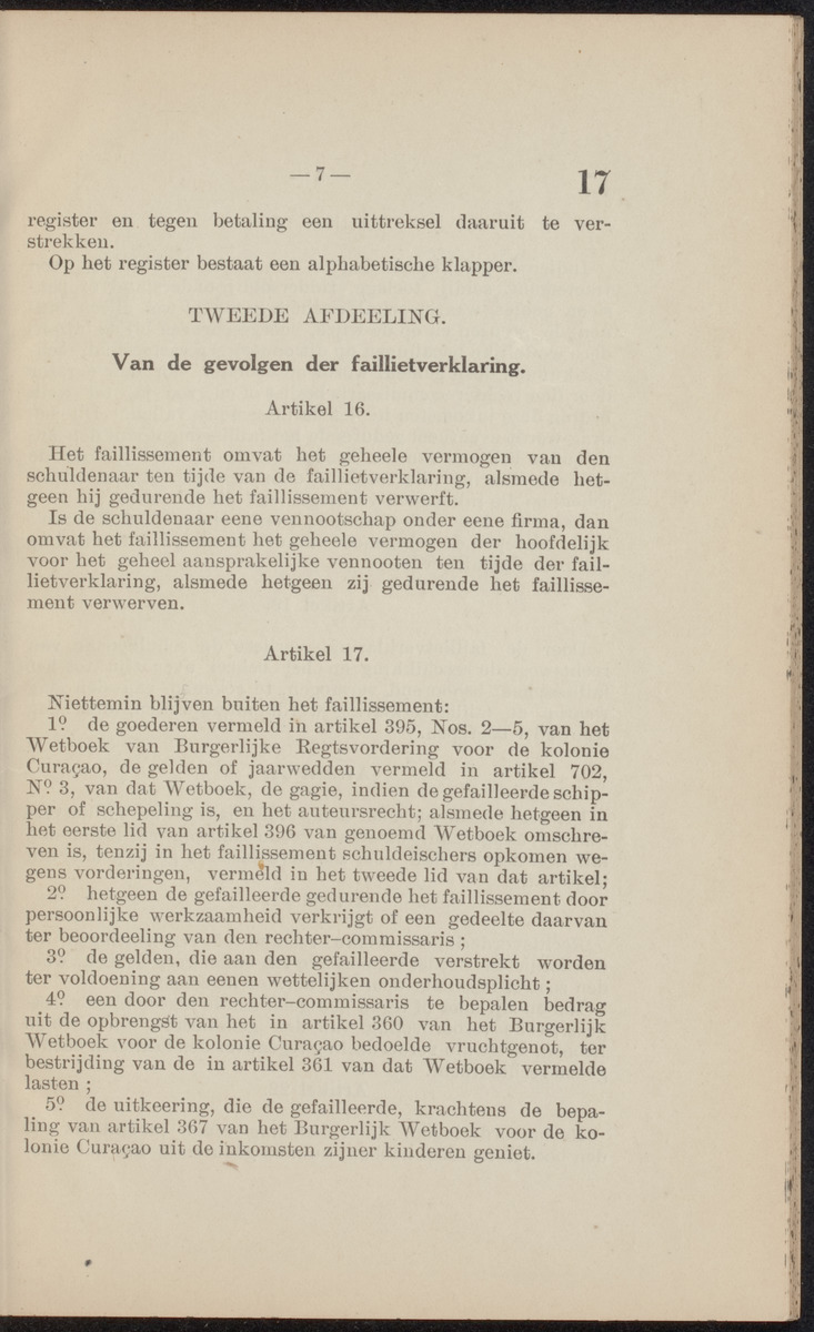 [Publicatie, waarbij afgekondigd wordt het Koninklijk besluit van den 16n. Mei 1914, no. 13, tot vaststelling van eene regeling van het faillissement en de surséance van betaling voor de kolonie Curaçao] - 