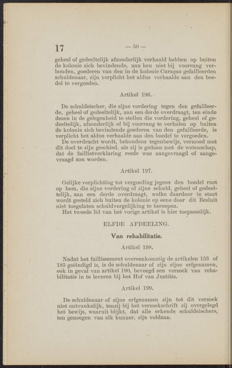 [Publicatie, waarbij afgekondigd wordt het Koninklijk besluit van den 16n. Mei 1914, no. 13, tot vaststelling van eene regeling van het faillissement en de surséance van betaling voor de kolonie Curaçao] - 