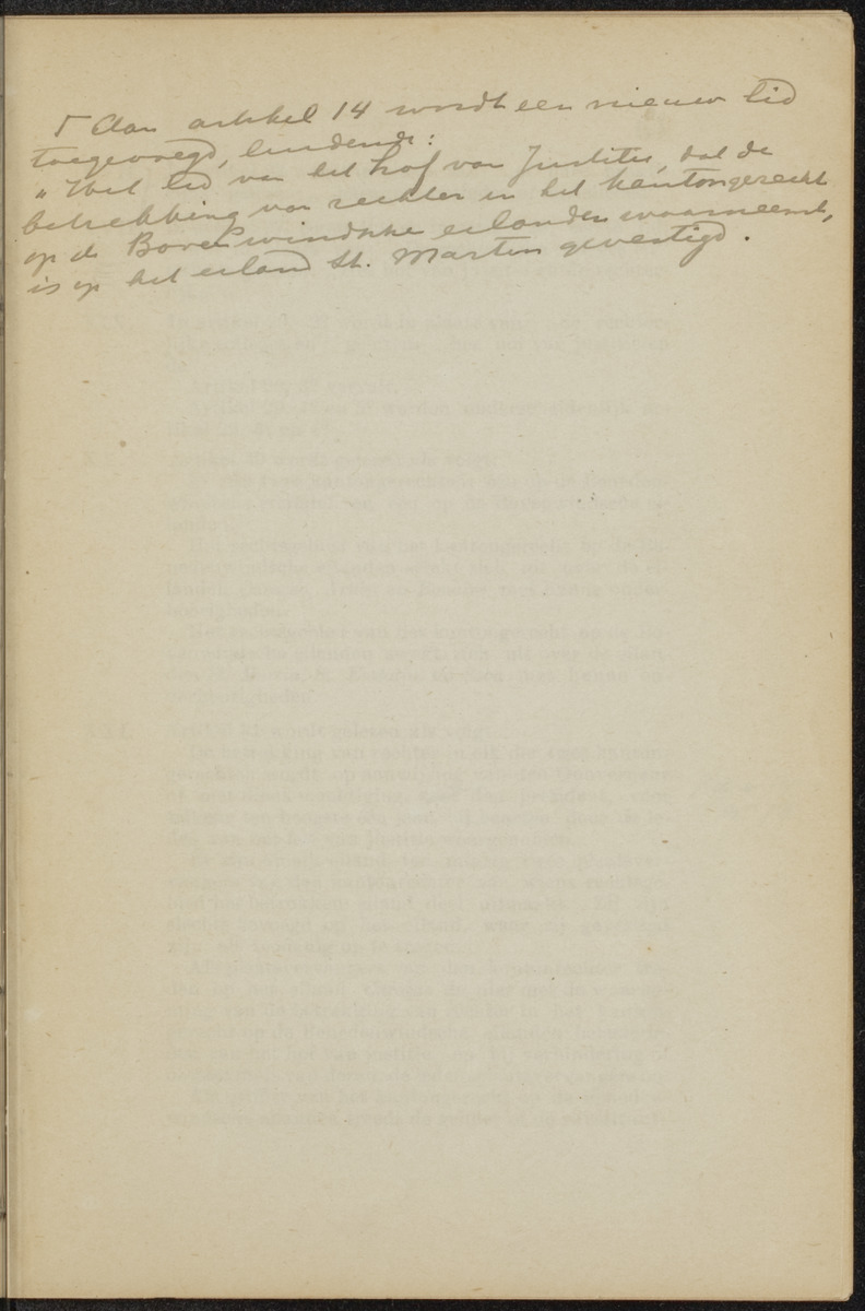 [Publicatie van den 30sten September 1918, waarbij wordt afgekondigd het Koninklijk besluit van 6 Juli 1918, no. 72, houdende wijziging van de rechterlijke macht en van de rechtspleging in burgerlijke en strafzaken in de kolonie Curaçao] - 