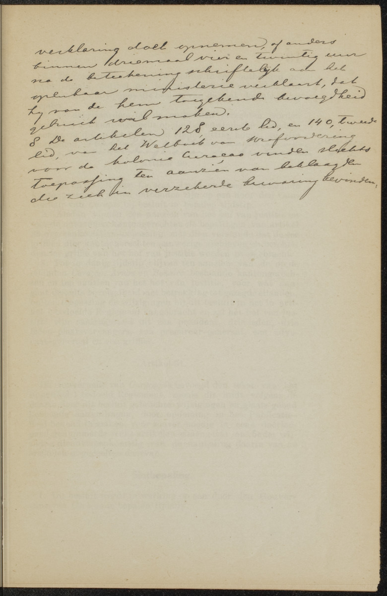 [Publicatie van den 30sten September 1918, waarbij wordt afgekondigd het Koninklijk besluit van 6 Juli 1918, no. 72, houdende wijziging van de rechterlijke macht en van de rechtspleging in burgerlijke en strafzaken in de kolonie Curaçao] - 