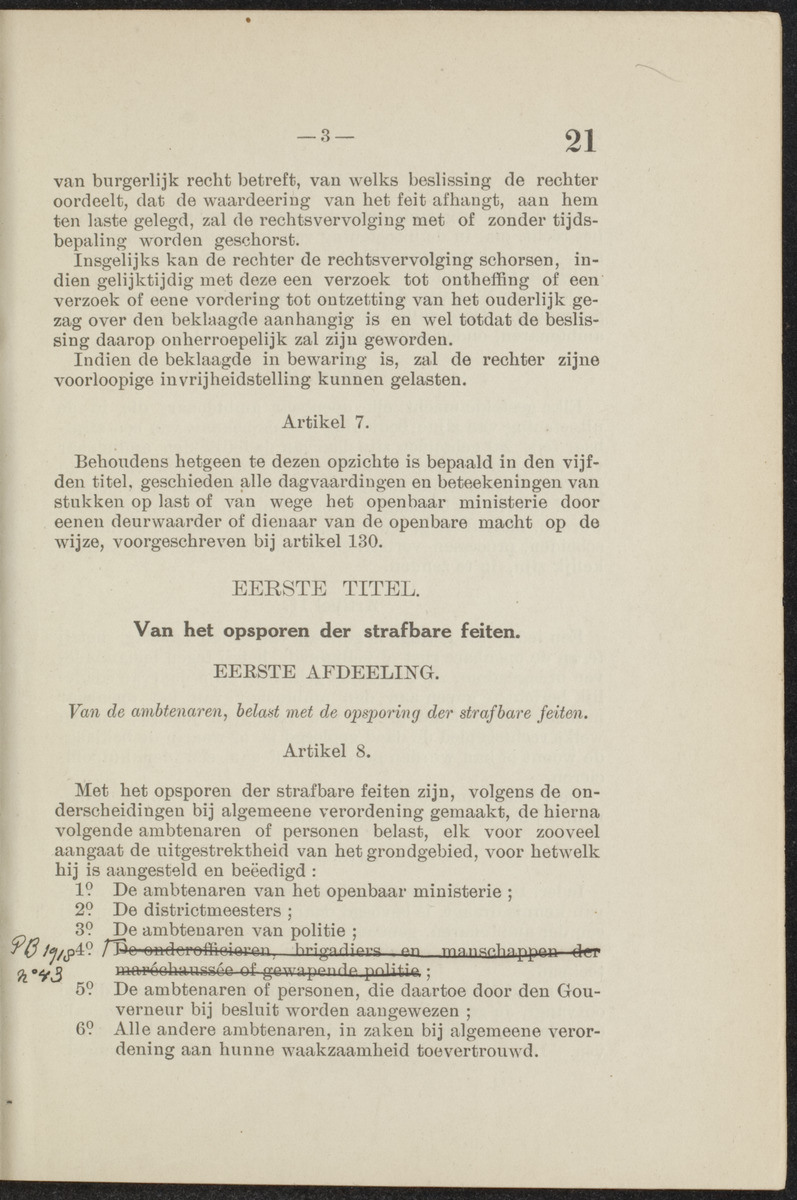 [Publicatie, waarbij afgekondigd wordt het Koninklijk besluit van den 22n. Mei 1914, no. 83, tot vaststelling van een Wetboek van Strafvordering voor de kolonie Curaçao] - 