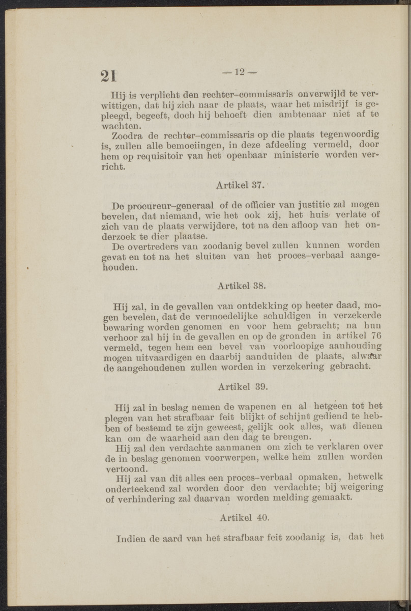 [Publicatie, waarbij afgekondigd wordt het Koninklijk besluit van den 22n. Mei 1914, no. 83, tot vaststelling van een Wetboek van Strafvordering voor de kolonie Curaçao] - 