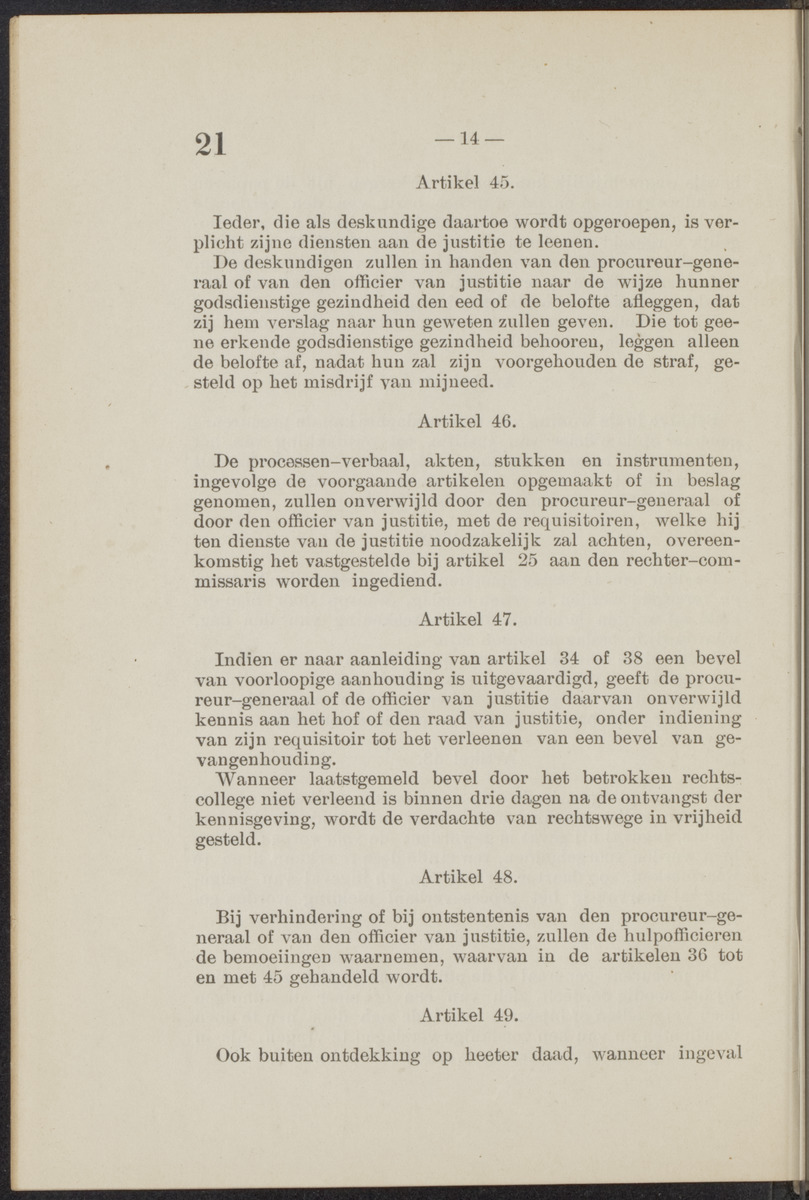 [Publicatie, waarbij afgekondigd wordt het Koninklijk besluit van den 22n. Mei 1914, no. 83, tot vaststelling van een Wetboek van Strafvordering voor de kolonie Curaçao] - 