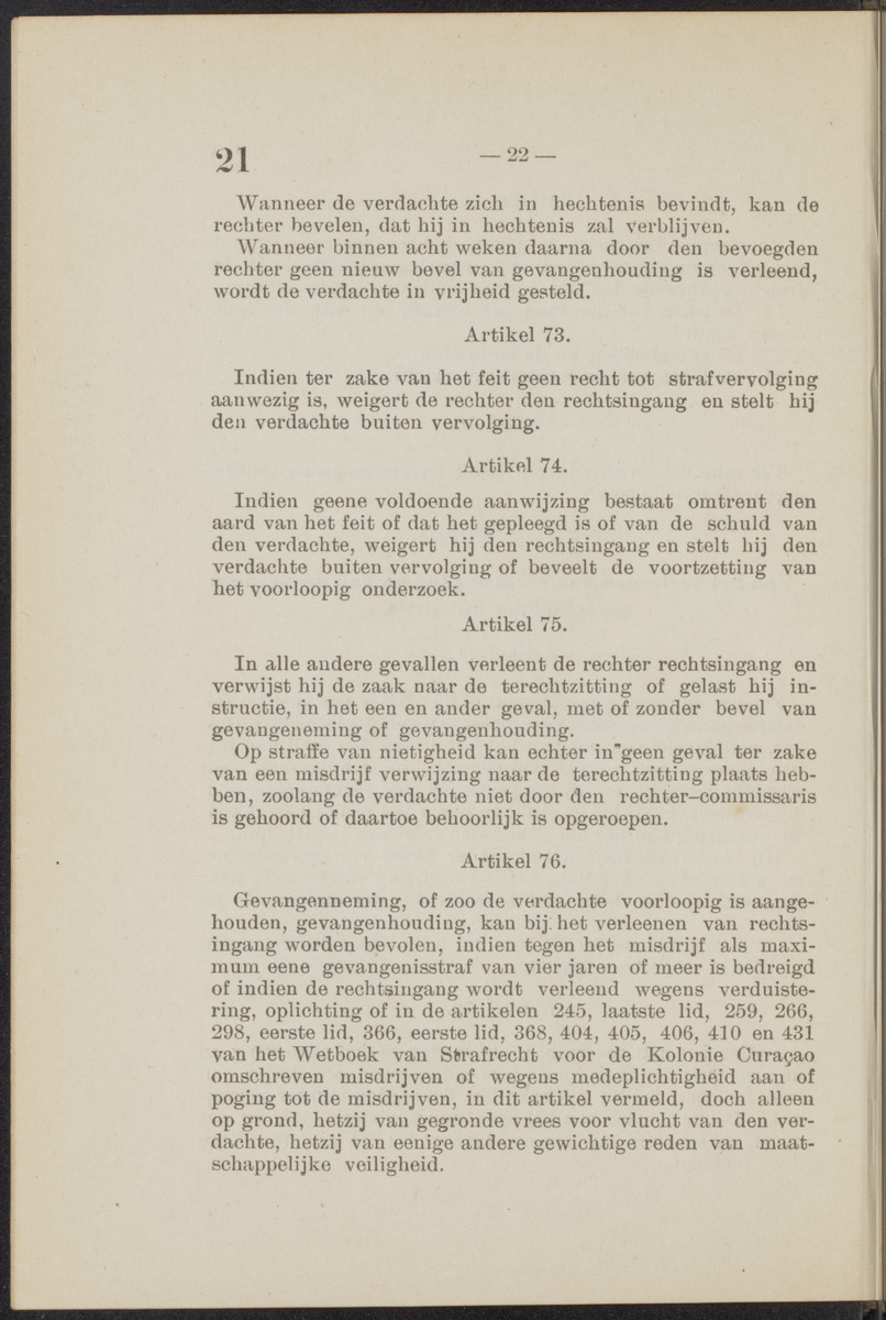 [Publicatie, waarbij afgekondigd wordt het Koninklijk besluit van den 22n. Mei 1914, no. 83, tot vaststelling van een Wetboek van Strafvordering voor de kolonie Curaçao] - 