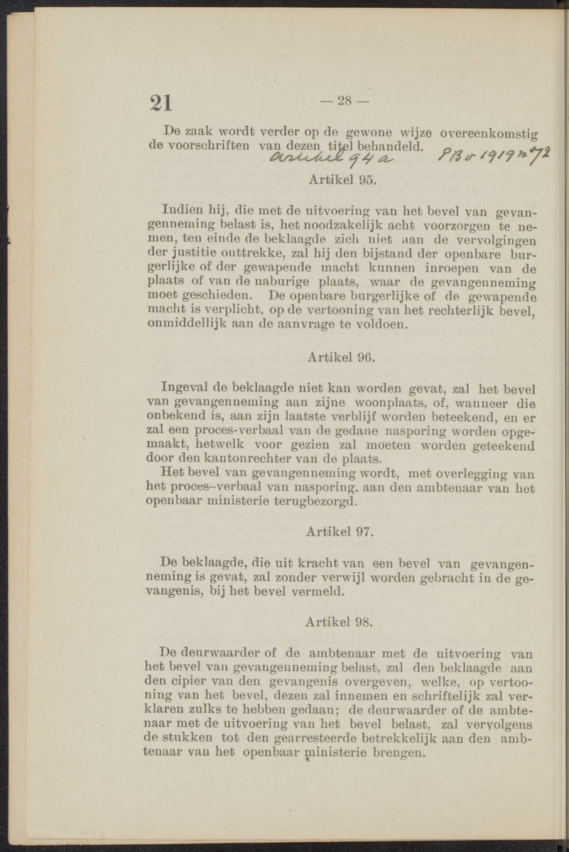 [Publicatie, waarbij afgekondigd wordt het Koninklijk besluit van den 22n. Mei 1914, no. 83, tot vaststelling van een Wetboek van Strafvordering voor de kolonie Curaçao] - 