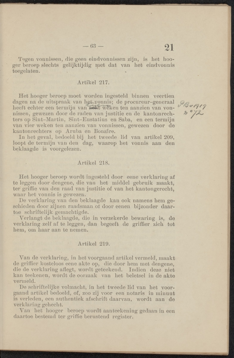 [Publicatie, waarbij afgekondigd wordt het Koninklijk besluit van den 22n. Mei 1914, no. 83, tot vaststelling van een Wetboek van Strafvordering voor de kolonie Curaçao] - 