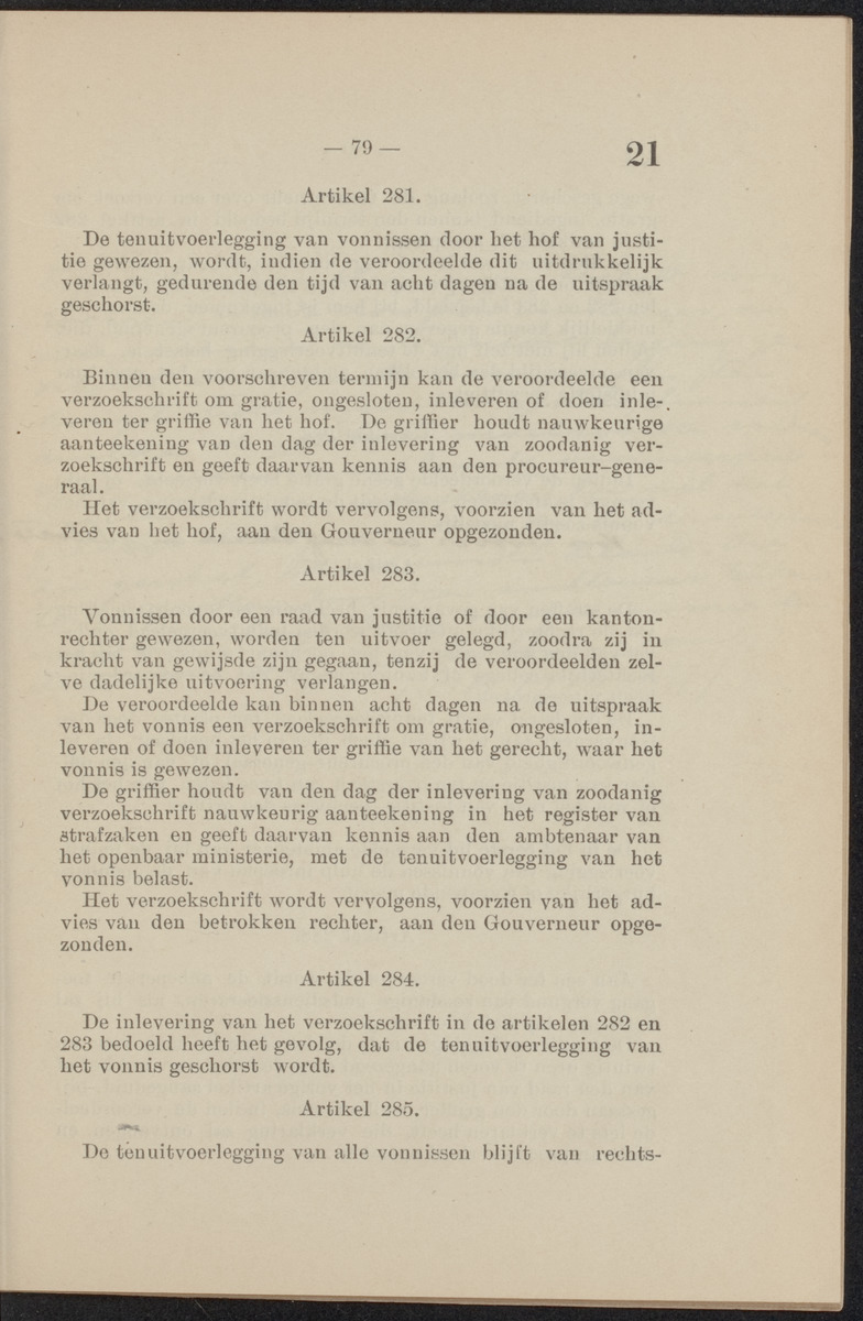 [Publicatie, waarbij afgekondigd wordt het Koninklijk besluit van den 22n. Mei 1914, no. 83, tot vaststelling van een Wetboek van Strafvordering voor de kolonie Curaçao] - 
