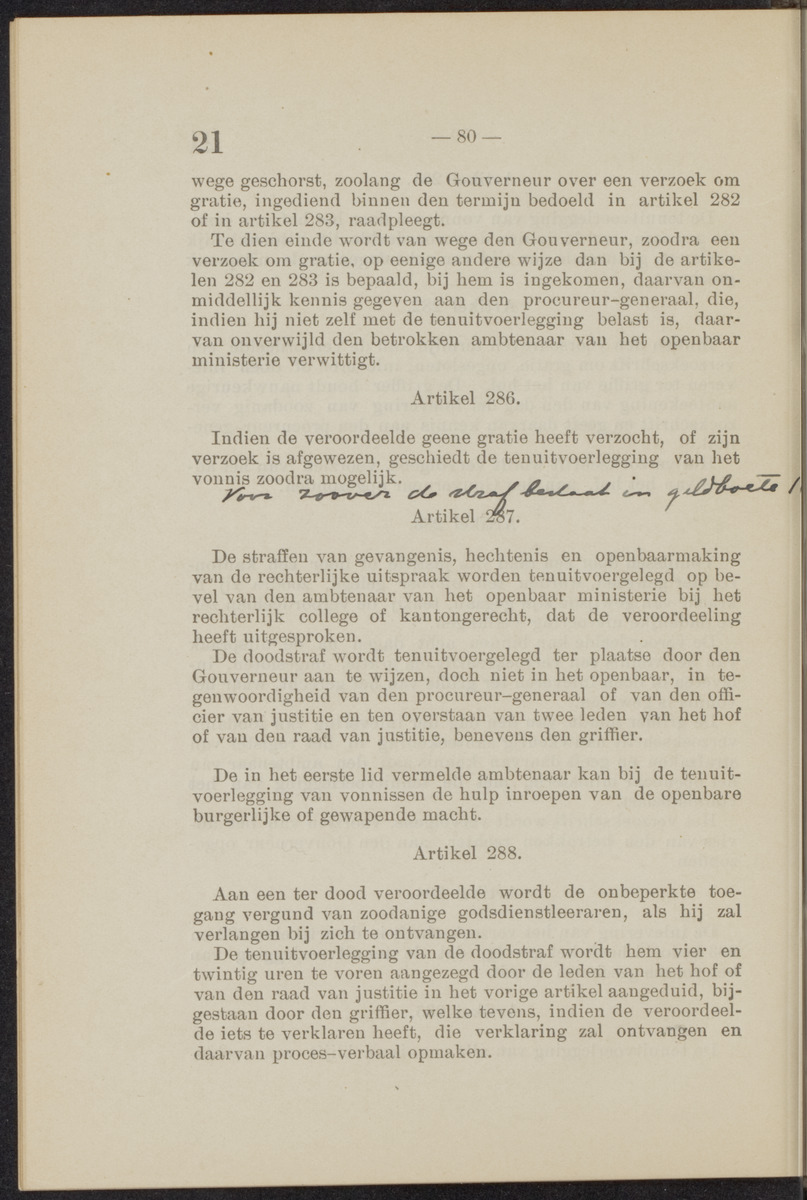[Publicatie, waarbij afgekondigd wordt het Koninklijk besluit van den 22n. Mei 1914, no. 83, tot vaststelling van een Wetboek van Strafvordering voor de kolonie Curaçao] - 