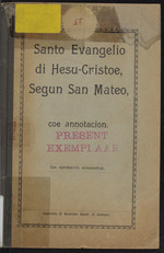 Santo evangelio di Hesu-Cristoe segun San Mateo coe annotacion