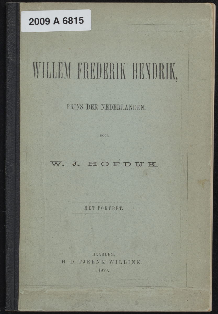 Willem Frederik Hendrik, Prins der Nederlanden - 
