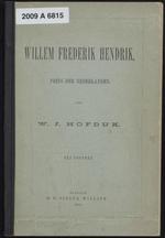 Willem Frederik Hendrik, Prins der Nederlanden : een levensschets 