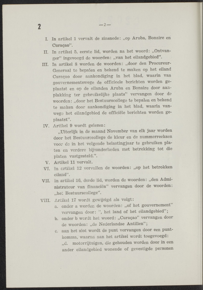 Afkondigingsblad Aruba - 