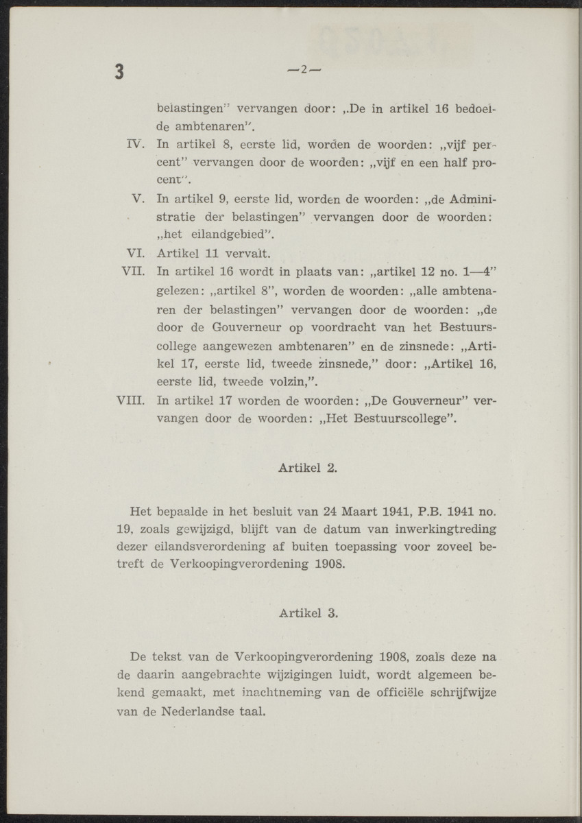 Afkondigingsblad Aruba - 