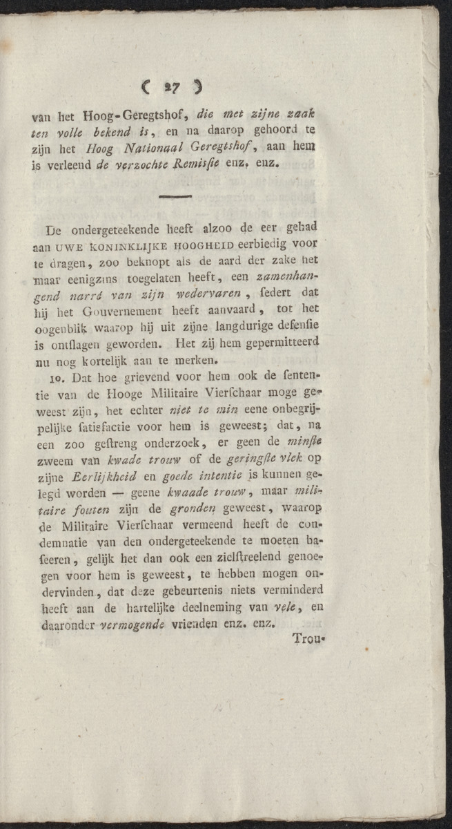 Memorie aan Zijne Koninklijke Hoogheid den souverainen vorst der Vereenigde Nederlanden, - 