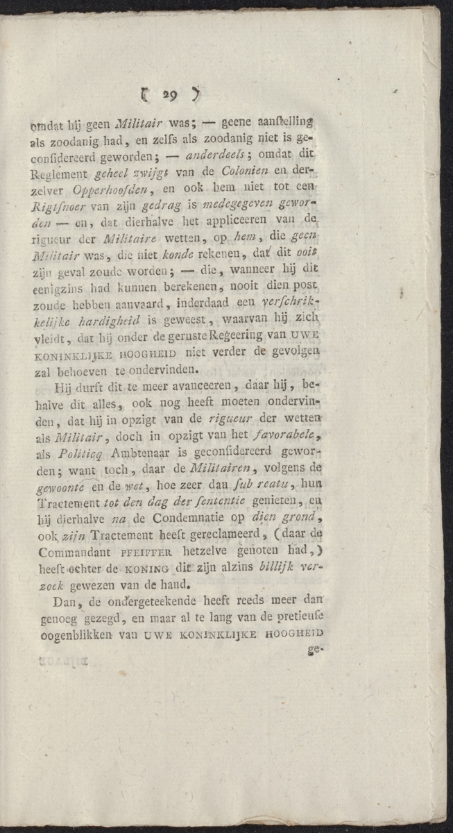 Memorie aan Zijne Koninklijke Hoogheid den souverainen vorst der Vereenigde Nederlanden, - 