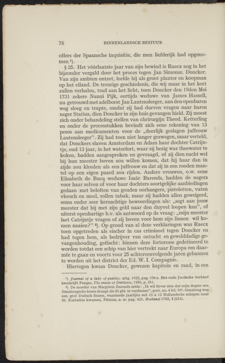 Geschiedenis van de Nederlandsche Bovenwindsche eilanden in de 18de eeuw - 