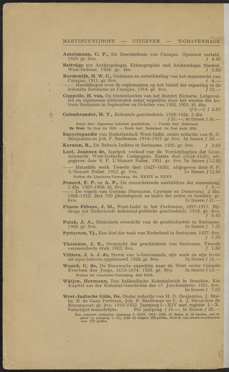 Geschiedenis van de Nederlandsche Bovenwindsche eilanden in de 18de eeuw - 