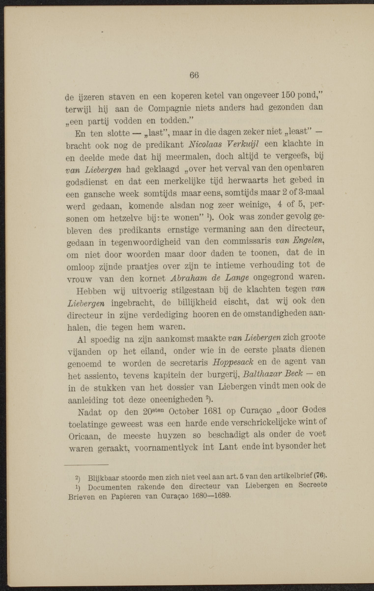 Documenten behoorende bij "De Nederlanders op de West-Indische eilanden" - 