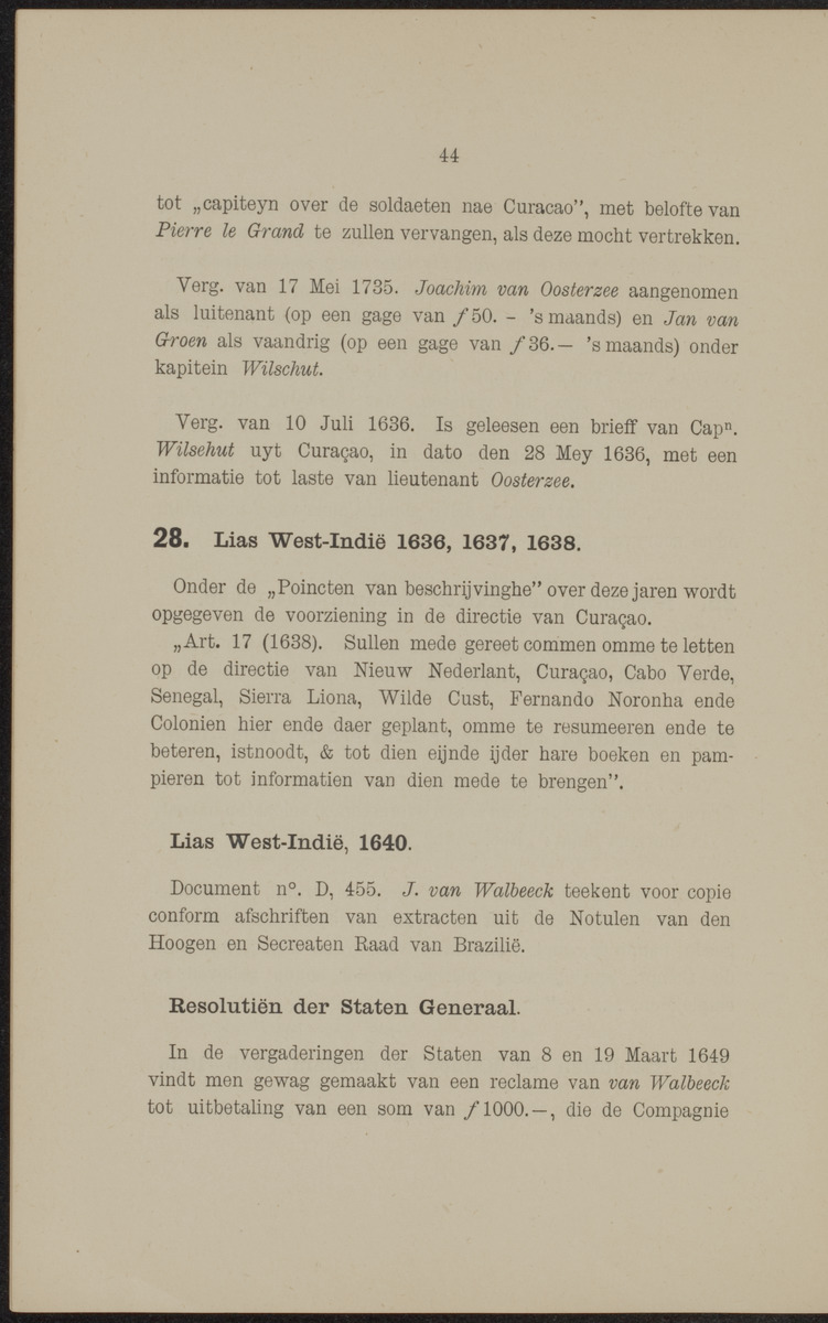 Documenten behoorende bij "De Nederlanders op de West-Indische eilanden" - 