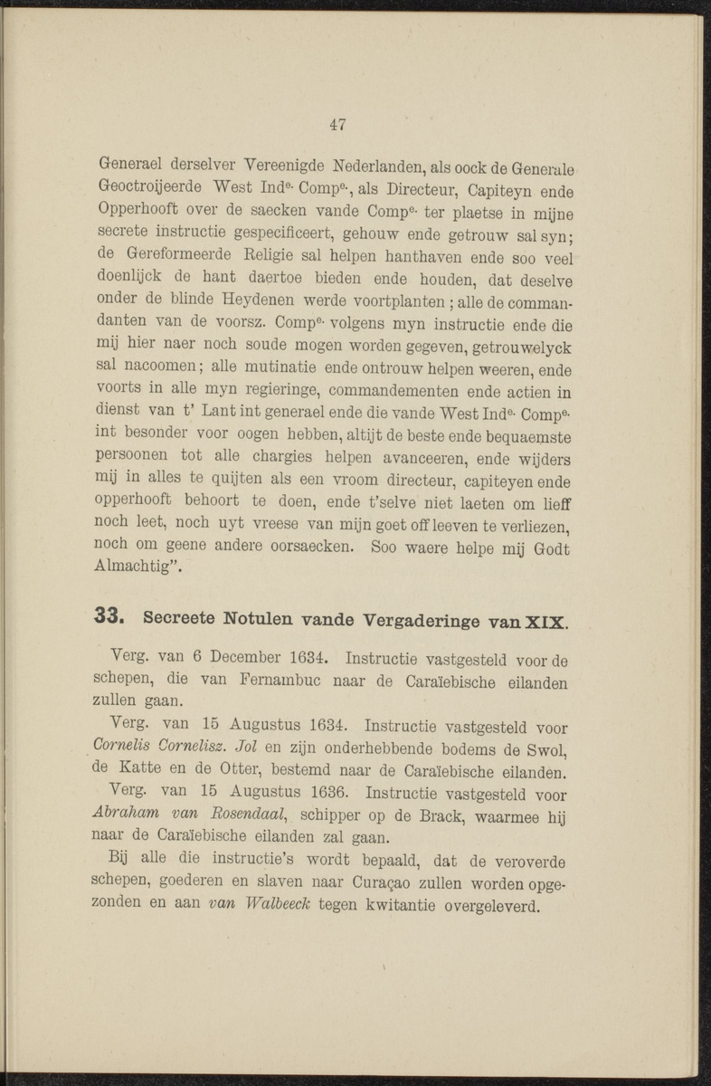 Documenten behoorende bij "De Nederlanders op de West-Indische eilanden" - 