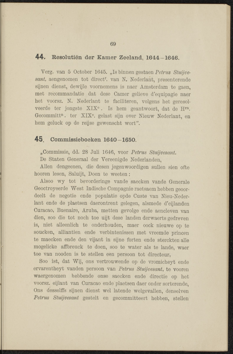 Documenten behoorende bij "De Nederlanders op de West-Indische eilanden" - 