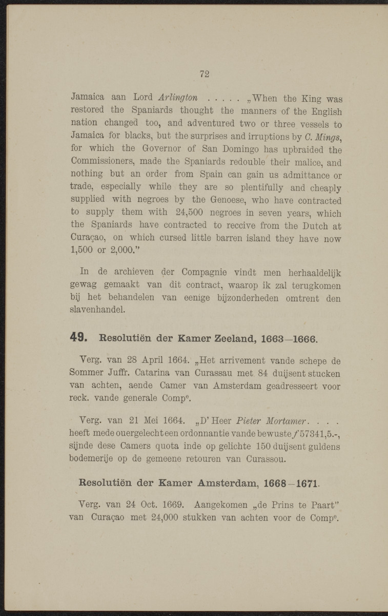Documenten behoorende bij "De Nederlanders op de West-Indische eilanden" - 
