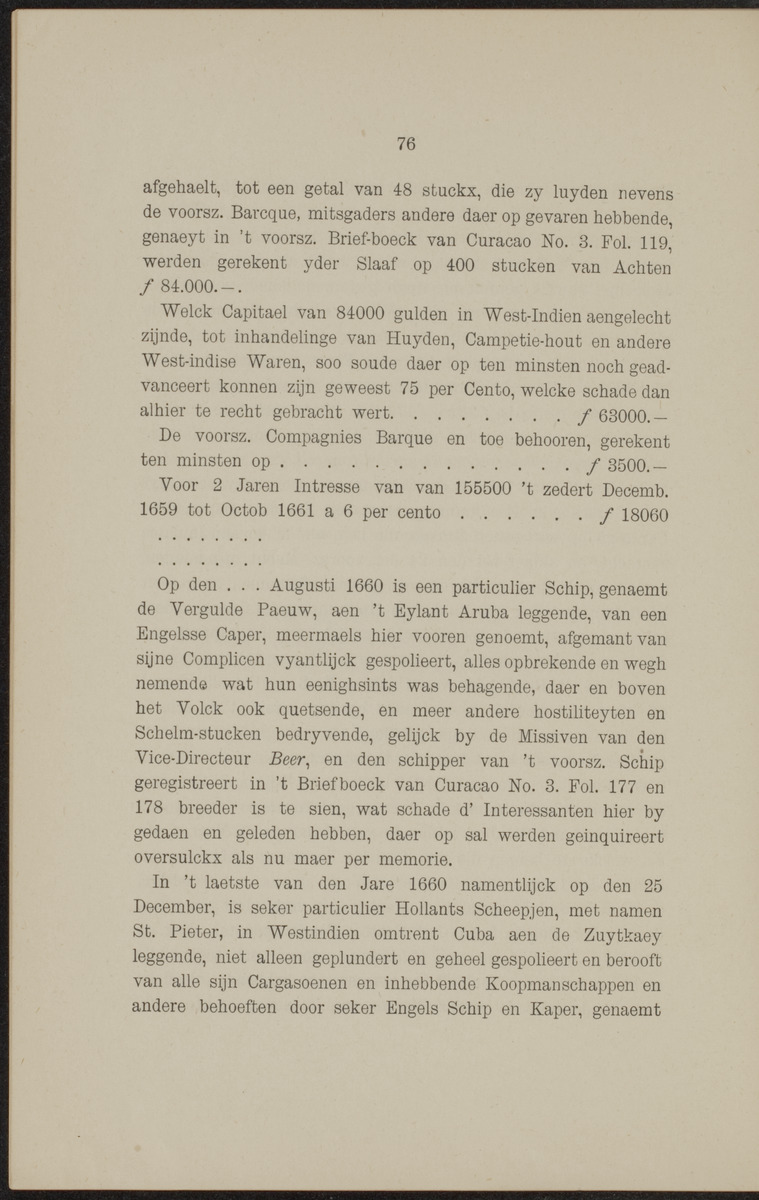 Documenten behoorende bij "De Nederlanders op de West-Indische eilanden" - 