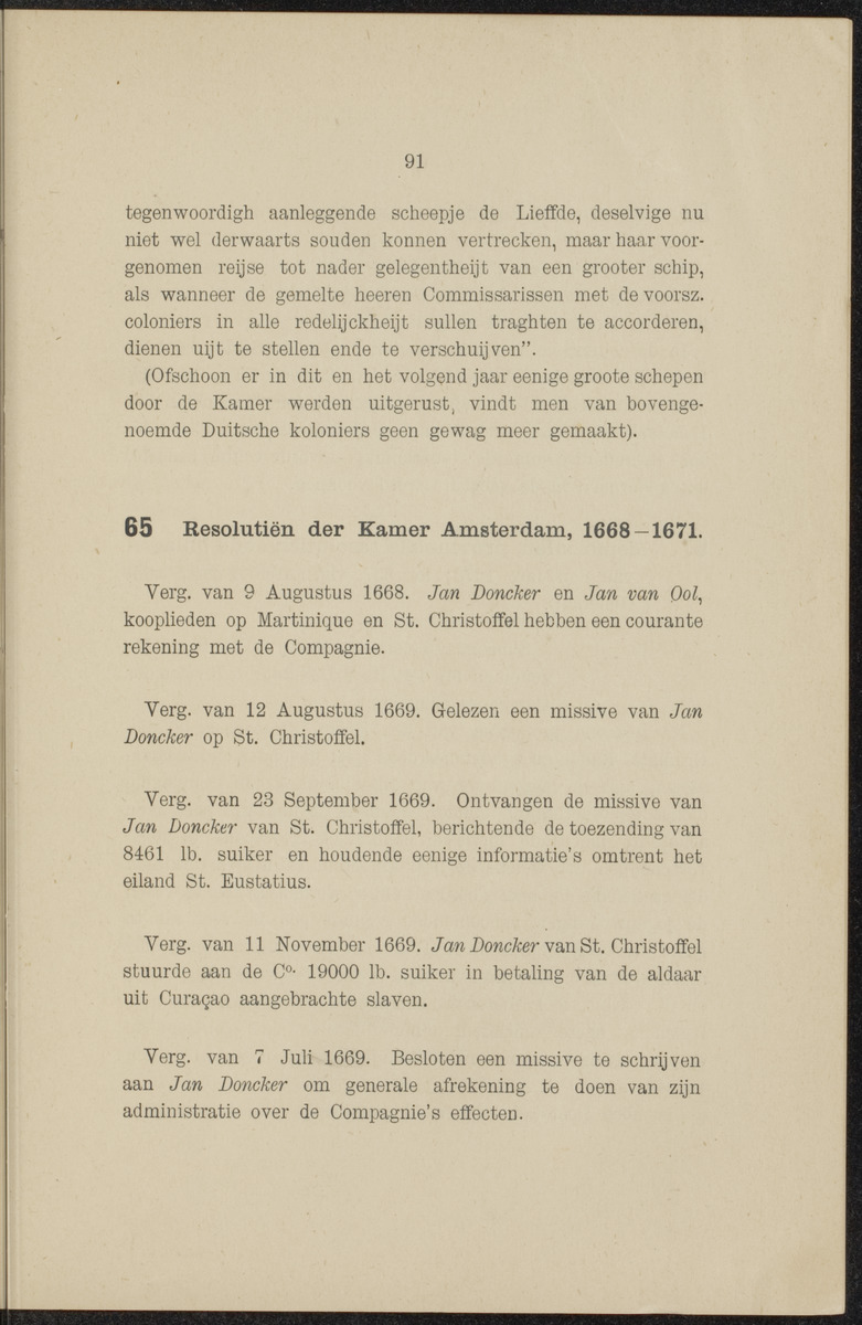 Documenten behoorende bij "De Nederlanders op de West-Indische eilanden" - 