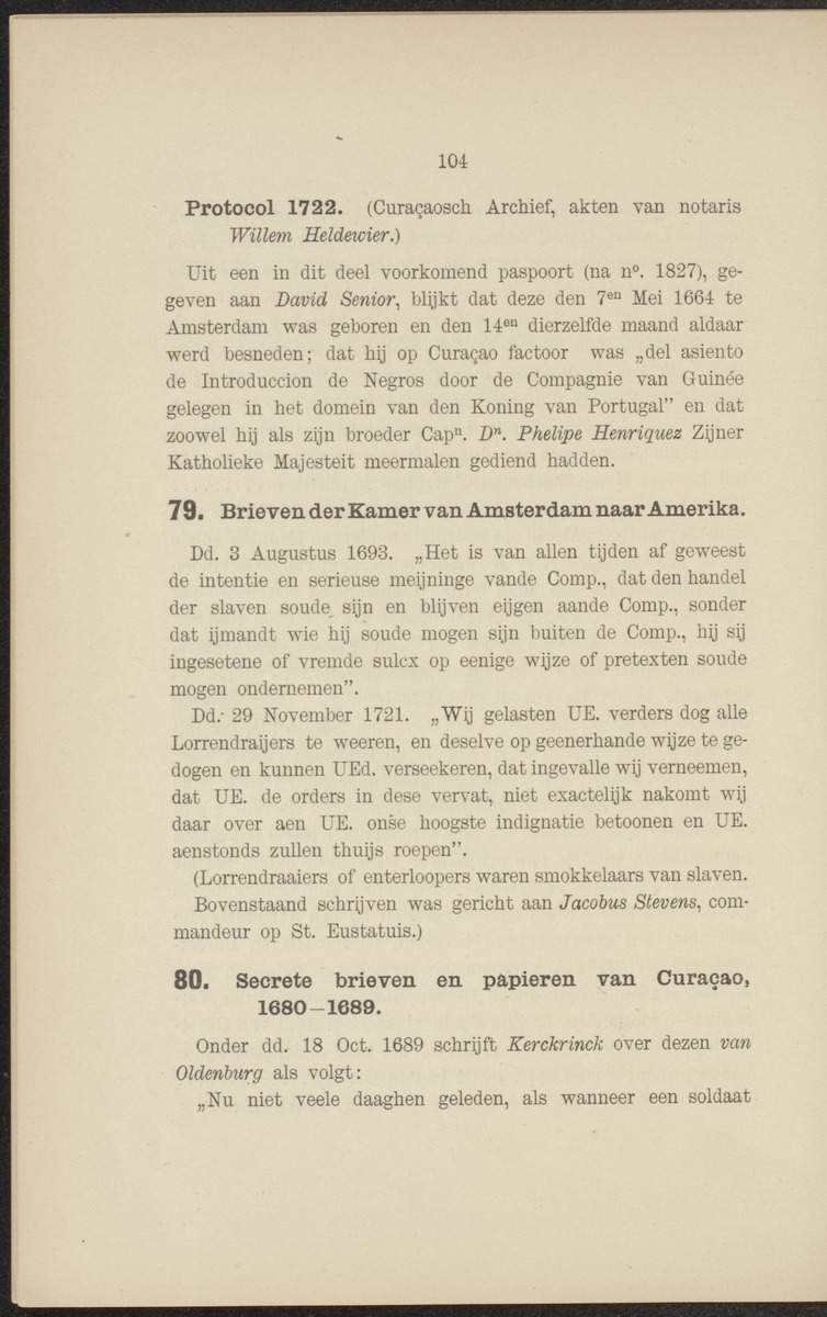 Documenten behoorende bij "De Nederlanders op de West-Indische eilanden" - 