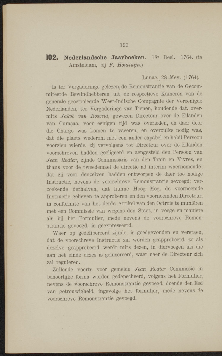 Documenten behoorende bij "De Nederlanders op de West-Indische eilanden" - 