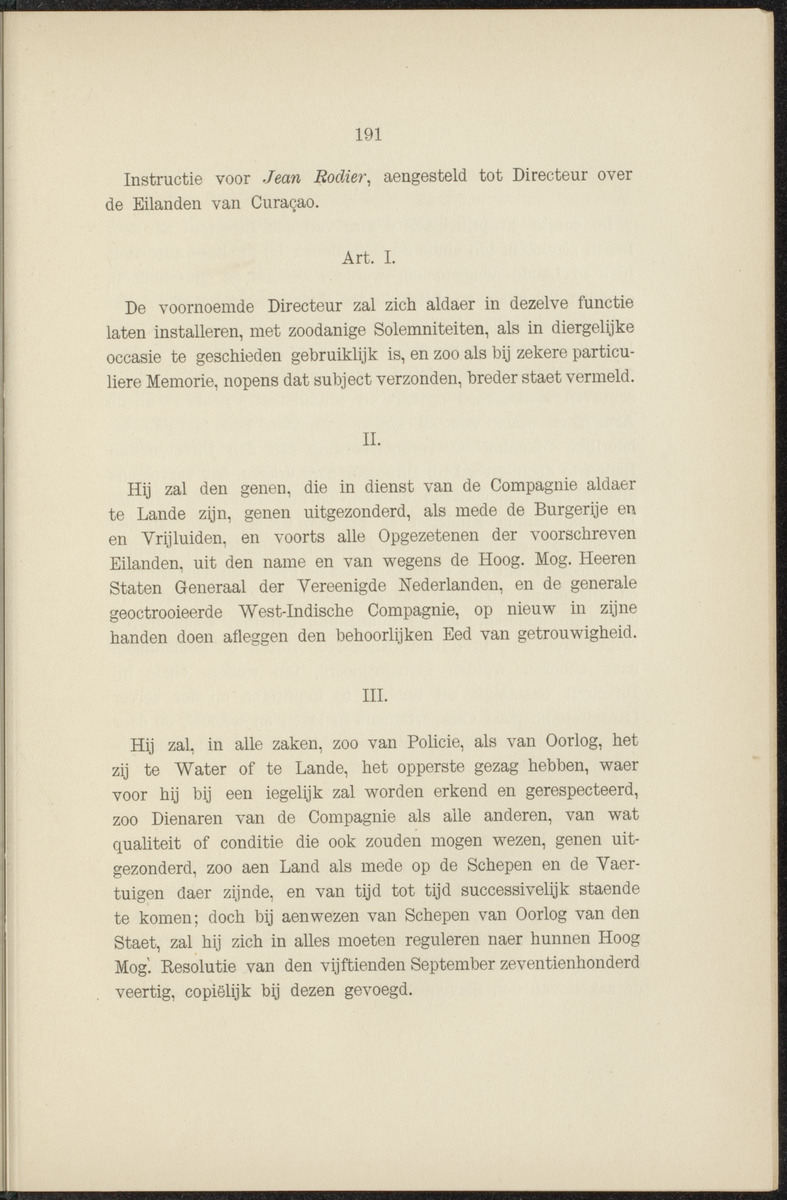 Documenten behoorende bij "De Nederlanders op de West-Indische eilanden" - 